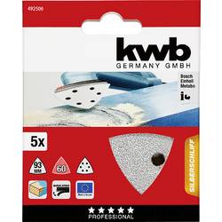 kwb 492506 brusný papír pro delta brusky Zrnitost 60 (Ø) 93 mm 5 ks