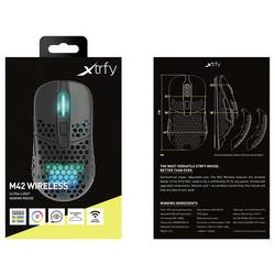 Cherry XTRFY M42 Wireless RGB optická myš, přenos bezdrátový, 19000 dpi, bílá