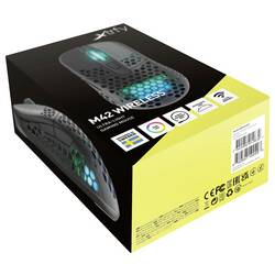 Cherry XTRFY M42 Wireless RGB optická myš, přenos bezdrátový, 19000 dpi, bílá