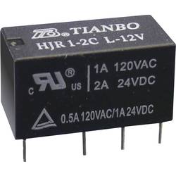 Tianbo Electronics HJR1-2C-L-12VDC, HJR1-2C-L-12VDC relé do DPS, monostabilní, 1 cívka, 60 V/DC, 240 V/AC, 2 A, 1 ks