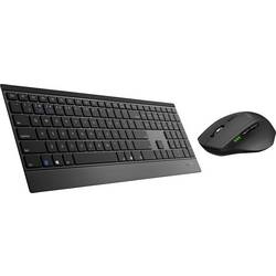 Rapoo 9500M bezdrátový, Bluetooth® sada klávesnice a myše německá, QWERTZ černá