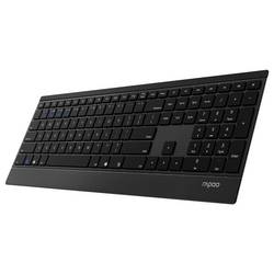 Rapoo 9500M bezdrátový, Bluetooth® sada klávesnice a myše německá, QWERTZ černá
