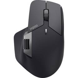 Rapoo MT760L myš, přenos bezdrátový, Bluetooth®, 10 tlačítko, 4000 dpi, šedá, černá