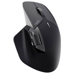 Rapoo MT760L myš, přenos bezdrátový, Bluetooth®, 10 tlačítko, 4000 dpi, šedá, černá