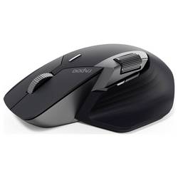 Rapoo MT760L myš, přenos bezdrátový, Bluetooth®, 10 tlačítko, 4000 dpi, šedá, černá