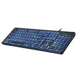 Perixx PERIBOARD-317 R DE B kabelový klávesnice německá, QWERTZ černá s podsvícením