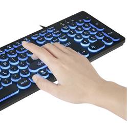 Perixx PERIBOARD-317 R DE B kabelový klávesnice německá, QWERTZ černá s podsvícením