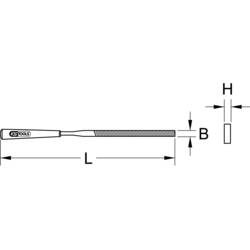 KS Tools 140.3051 Pilník Délka 145 mm 1 ks