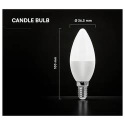 V-TAC 2111216 LED Energetická třída (EEK2021) F (A - G) E14 svíčkový tvar 6.5 W = 45 W přírodní bílá 1 ks