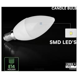 V-TAC 2111216 LED Energetická třída (EEK2021) F (A - G) E14 svíčkový tvar 6.5 W = 45 W přírodní bílá 1 ks
