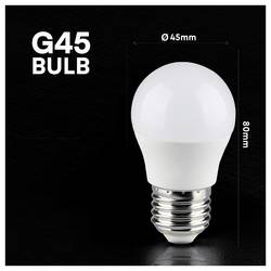 V-TAC 21867-6 LED Energetická třída (EEK2021) F (A - G) E27 kulatý tvar 6.5 W = 45 W přírodní bílá 1 ks