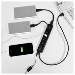 AXAGON HUE-SA7BP USB Hub 7 portů USB-A, microUSB USB 3.2 Gen1 5 GBit/s