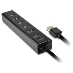 AXAGON HUE-SA7BP USB Hub 7 portů USB-A, microUSB USB 3.2 Gen1 5 GBit/s