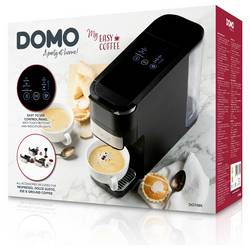 DOMO DO748K kapslový kávovar černá připraví šálků najednou=1 kompatibilní s E.S.E. Pad, s funkcí filtrování kávy, One Touch