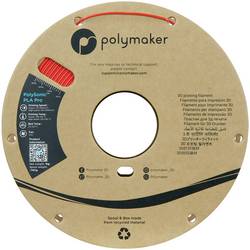 Polymaker PA13005 PA13005 vlákno pro 3D tiskárny PLA+ Filament pro vysokorychlostní 3D tisk, Nárazuvzdorný 1.75 mm 1000 g červená PolySonic™ 1 ks