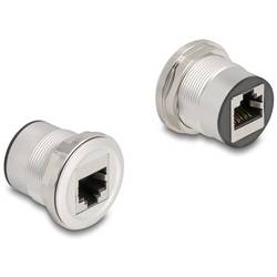 Delock 88190 Vestavná zásuvka RJ45 Cat. 6a, STP 88190 černá, stříbrná 1 ks