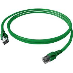 Easylan CP1KGBGBG0075 RJ45 síťové kabely, propojovací kabely CAT 6A S/FTP 7.5 m zelená dvoužilový stíněný, bez halogenů, samozhášecí 1 ks