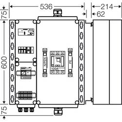 Hensel 20001497 PV Hensel uvolňovací bod 70 kVA, 3-p. s .LS+na mi AE 3223 Bod odpojení FV 3pólový 1 ks