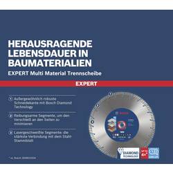 Bosch Accessories 2608900666 EXPERT MultiMaterial diamantový řezný kotouč Průměr 350 mm Ø otvoru 20 mm, 25.40 mm kámen, beton, cihla 1 ks