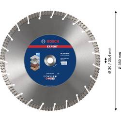Bosch Accessories 2608900666 EXPERT MultiMaterial diamantový řezný kotouč Průměr 350 mm Ø otvoru 20 mm, 25.40 mm kámen, beton, cihla 1 ks