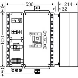 Hensel 20001471 PV odpojovací spínač 100 kVA, 4-p. s .LS+na mi AE 3234 Bod odpojení FV 4pólový 1 ks