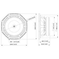 Lavoce MAF082.00 8 palec reproduktor 8 Ω