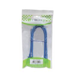 TECHly USB kabel USB 3.2 Gen1 USB-A zástrčka, USB-A zásuvka 1.00 m modrá pozlacené kontakty ICOC U3-AA-10-EX
