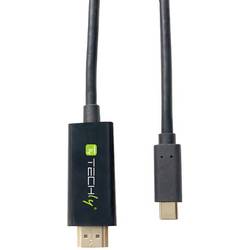 TECHly HDMI / USB-C® kabel USB-C ® zástrčka 2.00 m černá IADAP-USBC-HDMI2TY HDMI kabel