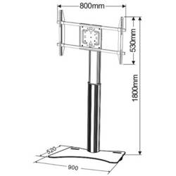 TECHly ICA-TR39 TV stojan 81,3 cm (32) - 177,8 cm (70) podlahový stojan, otočný