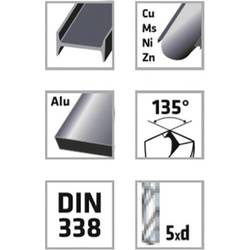 Alpen 0018400250100 HSS kovový spirálový vrták 2.5 mm Celková délka 57 mm broušený DIN 338 válcová stopka 1 ks