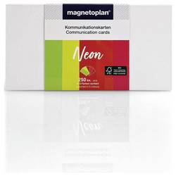 magnetoplan Neon moderační karta barevně tříděná , neonová obdélníkový 200 mm x 100 mm 250 ks