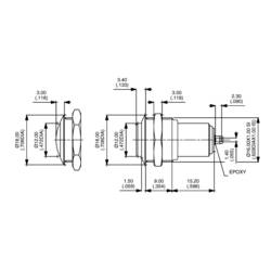 APEM AV0611A200, AV0611A200 tlačítkový spínač antivandal, 16.2 mm, 250 V/AC, 1.5 A, 1 ks
