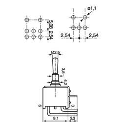 APEM TL36W010400 TL36W010400 páčkový spínač 48 V DC/AC 0.5 A 1x zap/zap s aretací 1 ks