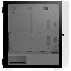 Thermaltake CA-1T9-00M6WN-01 midi tower PC skříň bílá 3 předinstalované LED ventilátory, kompatibilní s LCS, boční okno, vhodné pro vodní chlazení DIY, vhodné