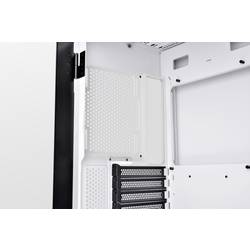 Thermaltake CA-1T9-00M6WN-01 midi tower PC skříň bílá 3 předinstalované LED ventilátory, kompatibilní s LCS, boční okno, vhodné pro vodní chlazení DIY, vhodné