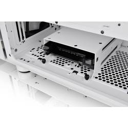 Thermaltake CA-1T9-00M6WN-01 midi tower PC skříň bílá 3 předinstalované LED ventilátory, kompatibilní s LCS, boční okno, vhodné pro vodní chlazení DIY, vhodné