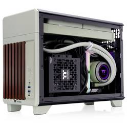 Thermaltake CA-11A-00SENN-WS mini tower PC skříň Zelená (Matcha) vhodné pro vodní chlazení AIO