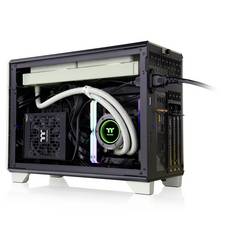 Thermaltake CA-11A-00SENN-WS mini tower PC skříň Zelená (Matcha) vhodné pro vodní chlazení AIO