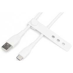 Digitus USB kabel USB 2.0 USB-A zástrčka, USB-C ® zástrčka 1.00 m bílá flexibilní provedení, flexibilní provedení, s USB, silikonový, Vynikající odolnost proti