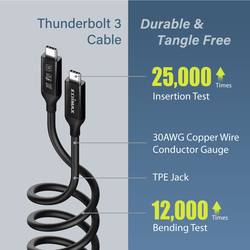 EDIMAX USB kabel USB 4.0, Thunderbolt™ 3 USB-C ® zástrčka 1.00 m černá UC4-010TB V2
