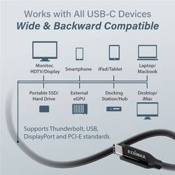 EDIMAX USB kabel USB 4.0, Thunderbolt™ 3 USB-C ® zástrčka 1.00 m černá UC4-010TB V2