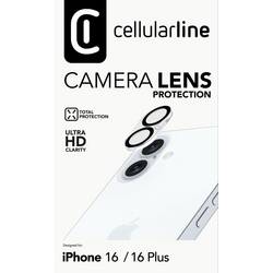 Cellularline Camera Lens Protection Ochranné sklo kamery Apple iPhone 16, iPhone 16 Plus 1 ks Chránící proti otiskům prstů, odolné vůči poškrábání