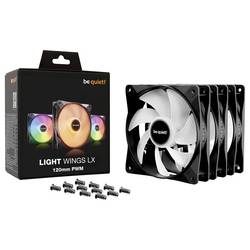 BeQuiet LIGHT WINGS LX 120mm PWM Triple-Pack PC větrák s krytem černá (š x v x h) 120 x 120 x 25 mm včetně LED osvětlení