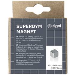 Sigel neodymový magnet C5 Strong (š x v x h) 10 x 10 x 10 mm krychle stříbrná 10 ks BA193