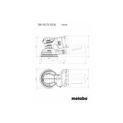 Metabo SXA 18 LTX 125 BL 600146850 akumulátorová excentrická bruska bez akumulátoru 18 V