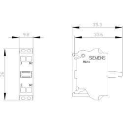 Siemens 3SU1400-2AA10-3CA0 kontaktní modul pro upevnění na podlaze 1 rozpínací kontakt kontaktní těleso 500 V 1 ks