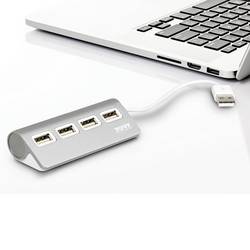 PORT Designs 900120 USB Hub 4 porty USB-A USB 2.0 480 MBit/s šedá, bílá 900120