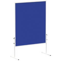 Maul moderační tabule MAULsolid (š x v) 120 cm x 150 cm plsť modrá včetně koleček, nástěnka, oboustranně použitelné 6365482