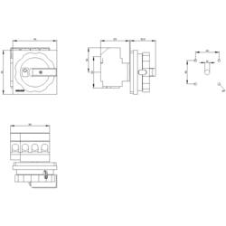 červená, žlutá 4pólový 35 mm² 63 A 690 V/AC Siemens 3LD25041TL53