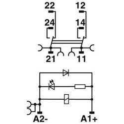 Phoenix Contact RIF-1-RPT-LDP-24DC/2X21/FG reléový modul, 24 V/DC, 6 A, 2 přepínací kontakty, Piece, 1 ks